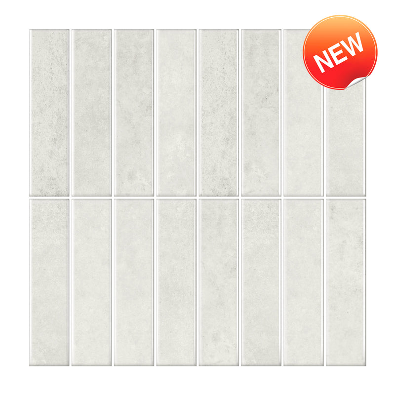 Beige Cream Color Linear Peel and Stick Backsplash Tile