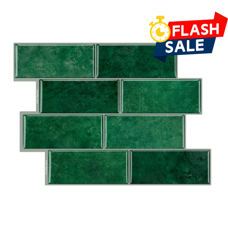 Green Metro Peel and Stick Backsplash Tile