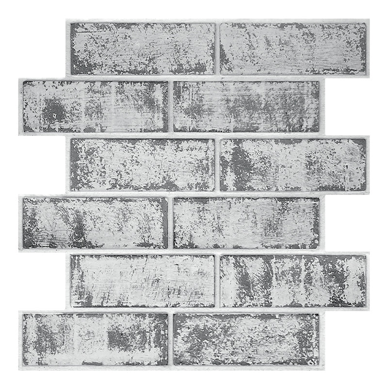 Azulejo de pared 3D Grey Whitewash Brick Peel and Stick