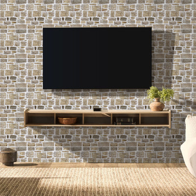 3D Retro Faux Stone Peel and Stick Wall Tile