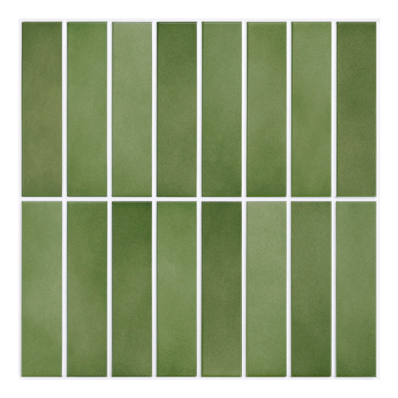 3D Kiwi Green Linear Mosaic Peel and Stick Wall Tile