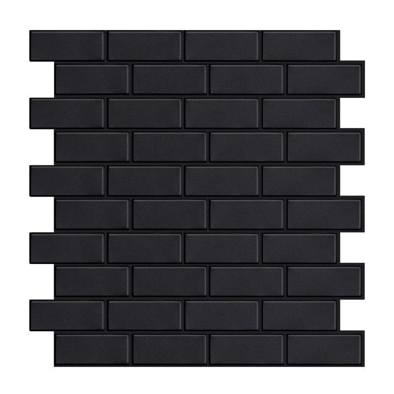 Matte Black Peel and Stick Backsplash Tile - Thicker Design