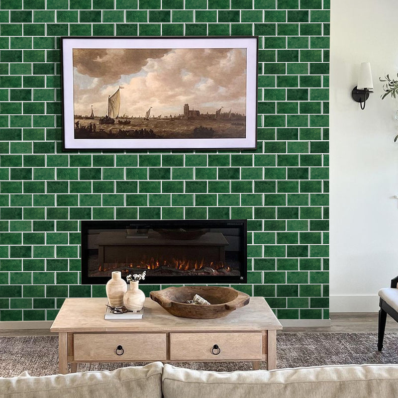 Emerald Green Subway Peel and Stick Backsplash Tile