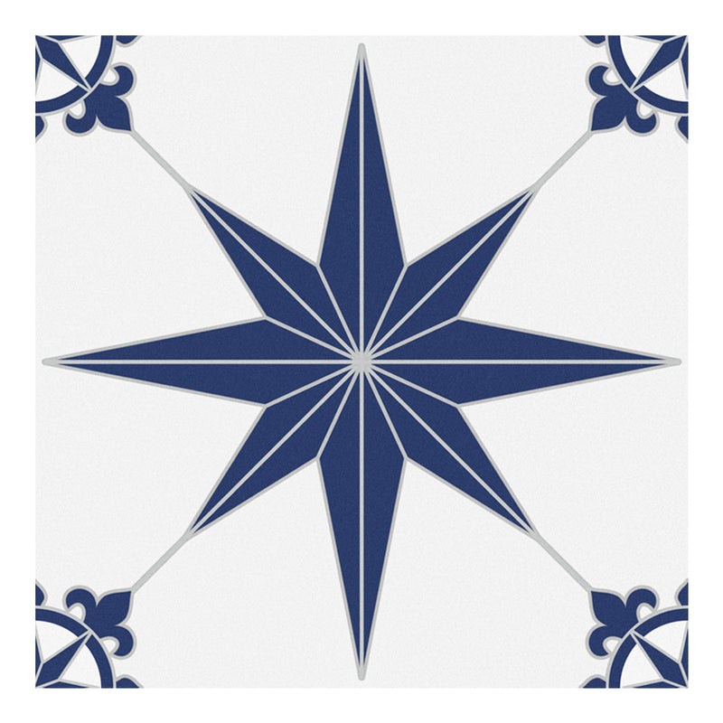 Blue Star Peel and Stick Vinyl Floor Tile Sticker