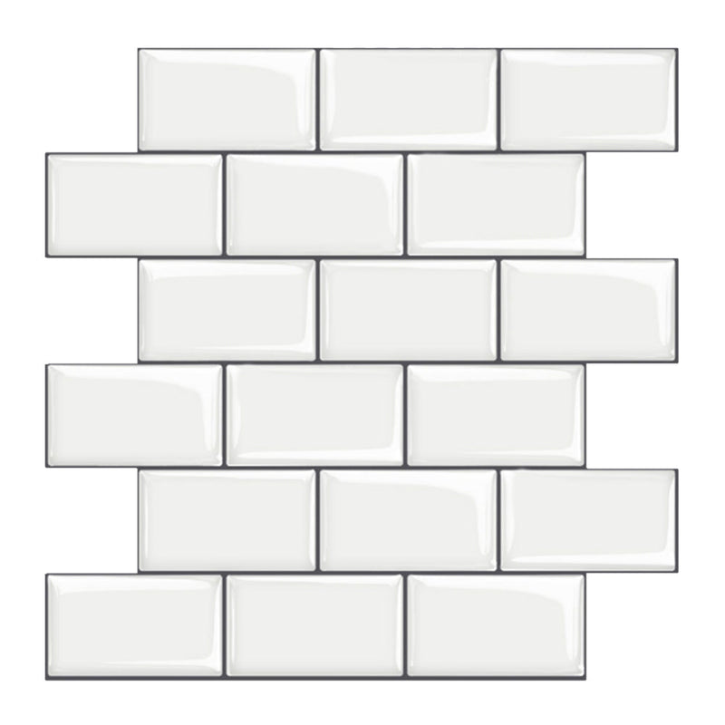 White Subway Peel and Stick Backsplash Tile - Thicker Design