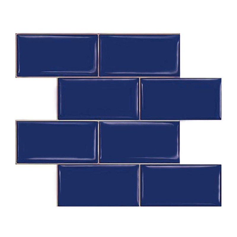 Dark Blue Subway Peel and Stick Backsplash Tile - Thicker Design