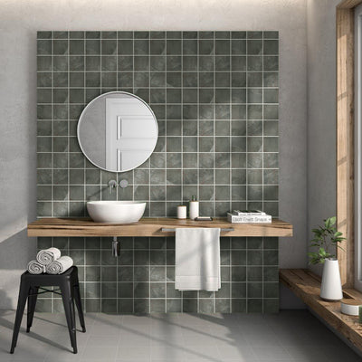 3D Grey Brown Ceramic Peel and Stick Wall Tile