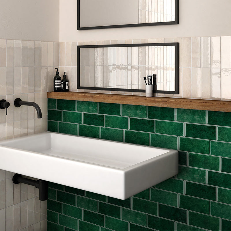 Green Metro Peel and Stick Backsplash Tile