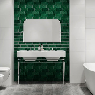 Green Metro Peel and Stick Backsplash Tile