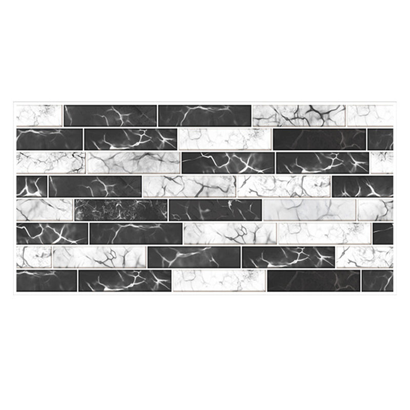 Black And Grey Marble Peel and Stick Tile Stickers