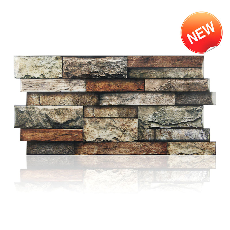 Retro Brick Stone Peel and Stick Tile Stickers