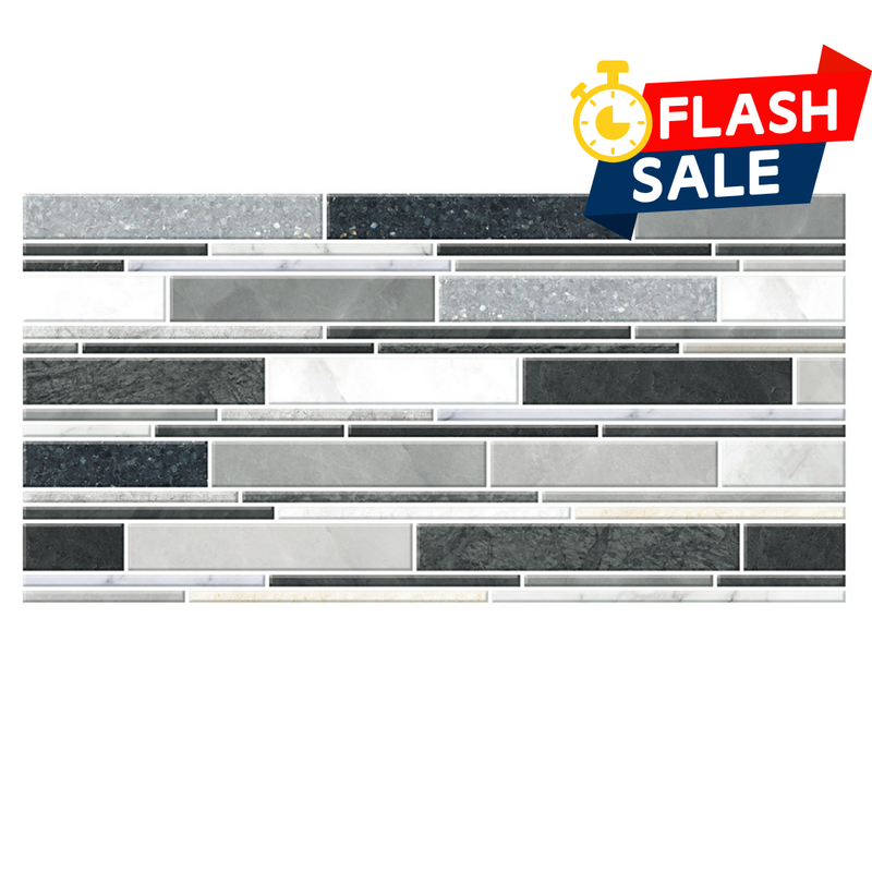 Grey Marble Peel and Stick Tile Stickers