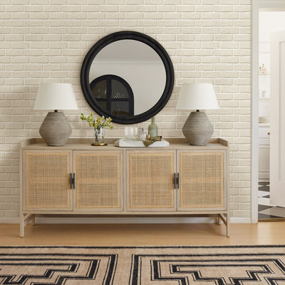 3D Beige Brick Peel and Stick Wall Tile_Linentree Decor