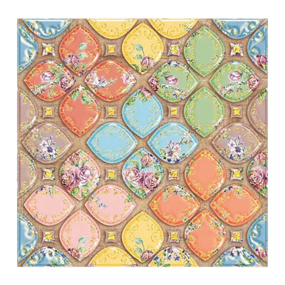 3D Colorful Petal Bohemian Peel and Stick Wall Tile - Linentree