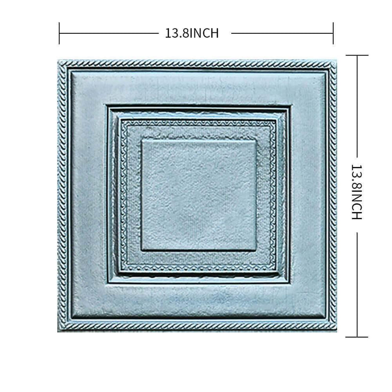 3D Simple Square Peel and Stick Wall Tile - Linentree