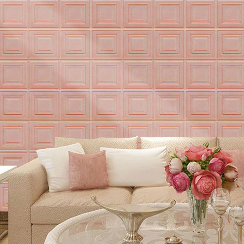 3D Simple Square Peel and Stick Wall Tile - Linentree