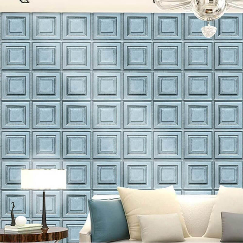 3D Simple Square Peel and Stick Wall Tile - Linentree