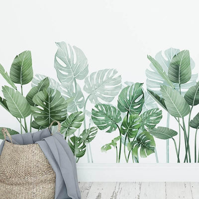 Banana Leaf Peel and Stick Giant Wall Decals - Linentree