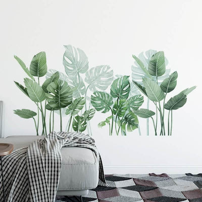 Banana Leaf Peel and Stick Giant Wall Decals - Linentree