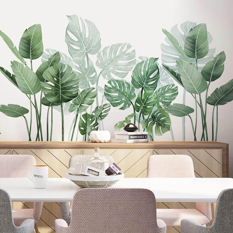 Banana Leaf Peel and Stick Giant Wall Decals - Linentree