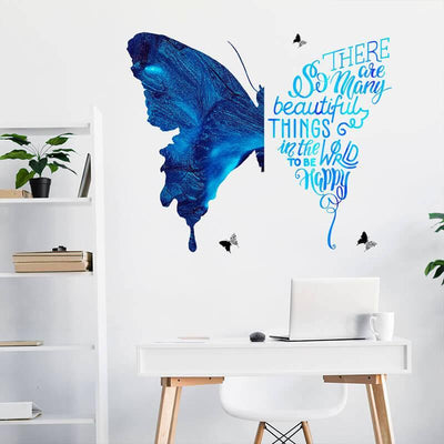 Blue Butterfly Peel and Stick Decals - Linentree