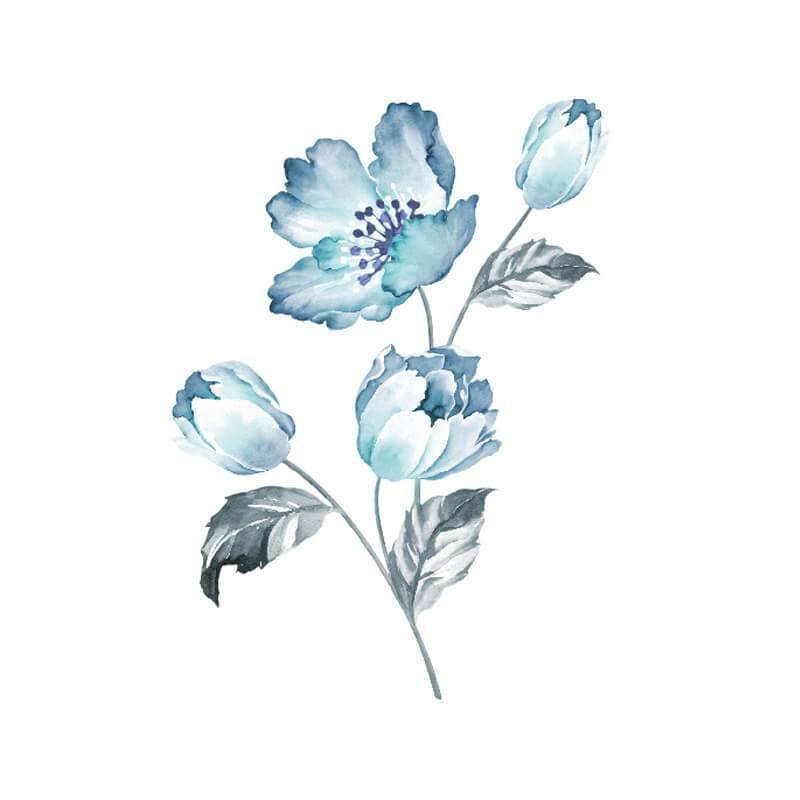 Blue Orchid Peel and Stick Decals - Linentree