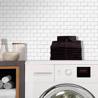 Classic Subway White Peel and Stick Backsplash Tile - Linentree