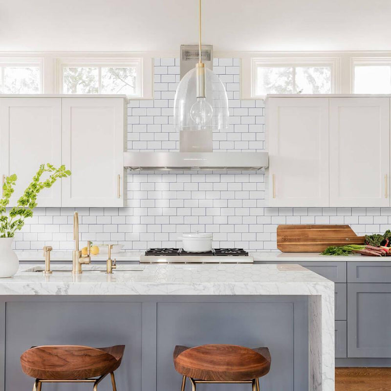 Classic Subway White Peel and Stick Backsplash Tile - Linentree