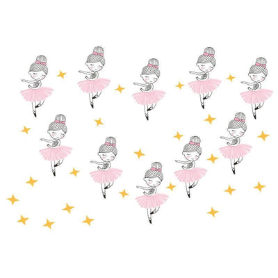 Dancing Girl Peel and Stick Decals - Linentree