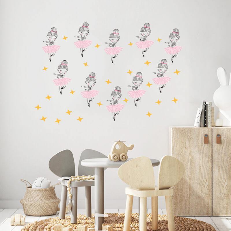 Dancing Girl Peel and Stick Decals - Linentree