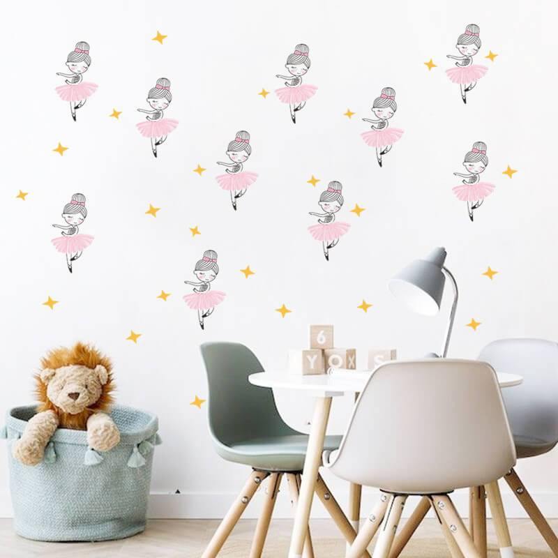 Dancing Girl Peel and Stick Decals - Linentree