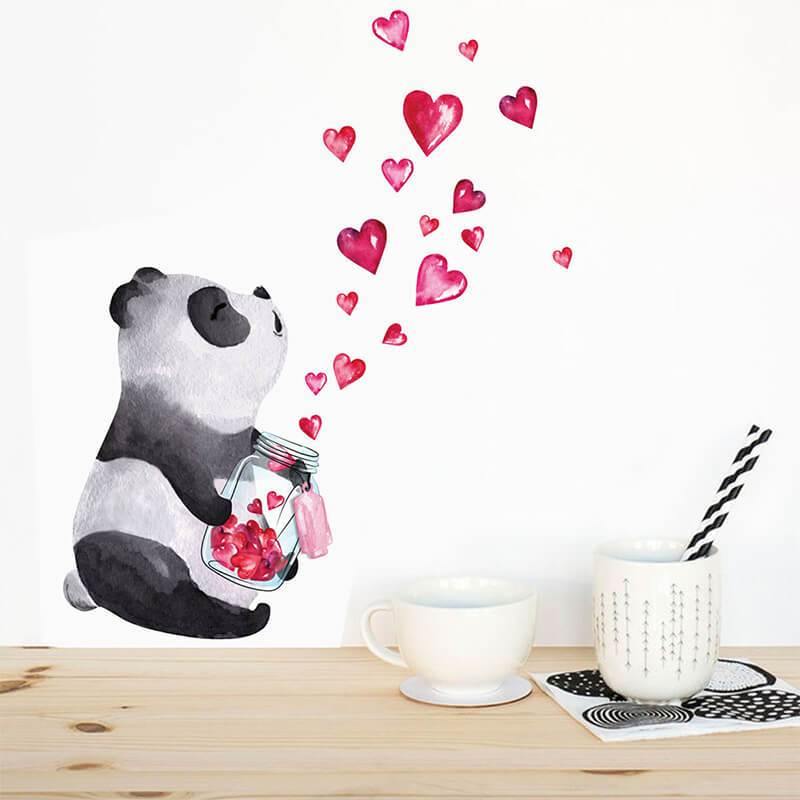 Pandas Love Peel and Stick Decals - Linentree