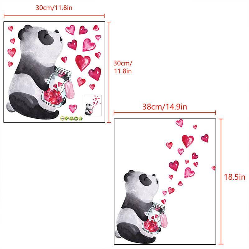 Pandas Love Peel and Stick Decals - Linentree