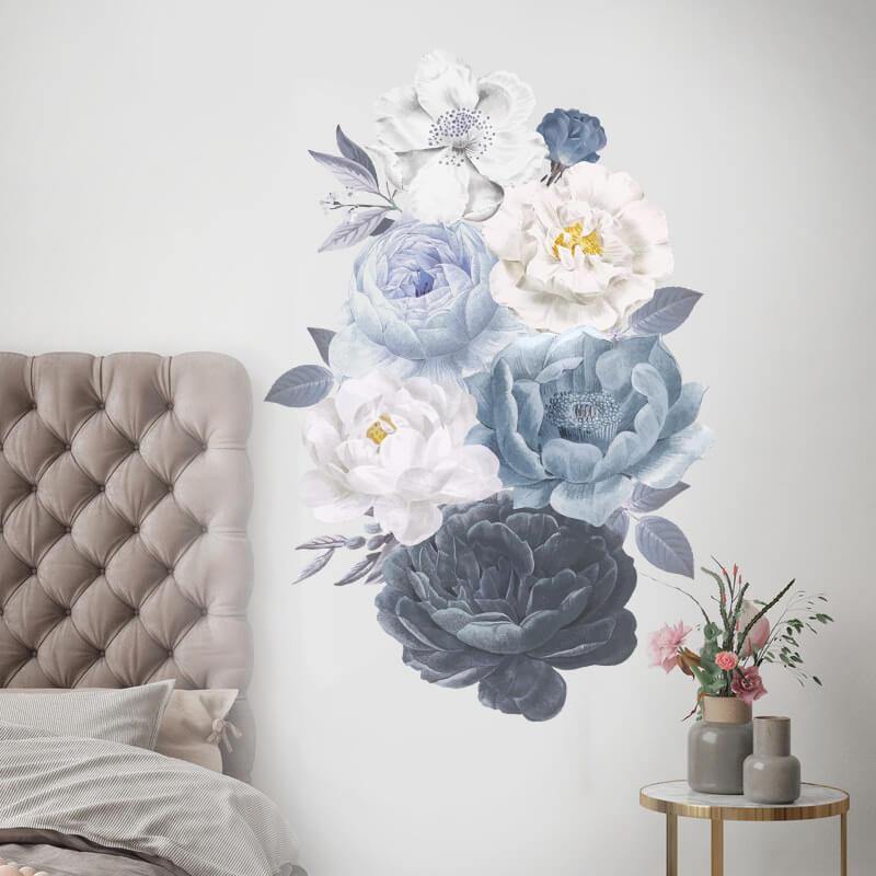 Peony Cluster Peel and Stick Decals - Linentree