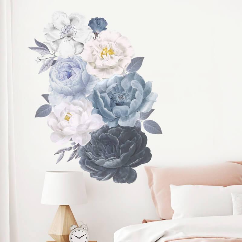 Peony Cluster Peel and Stick Decals - Linentree