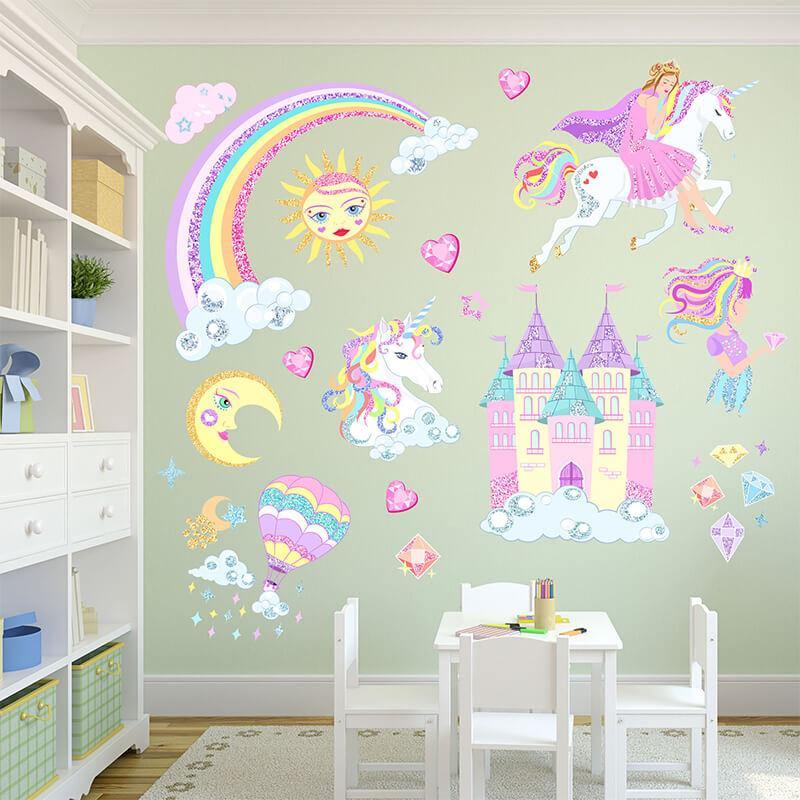 Princess and Castle Peel and Stick Decals - Linentree