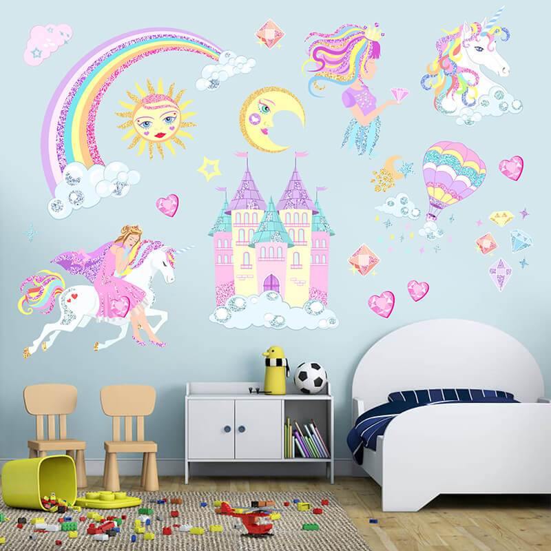 Princess and Castle Peel and Stick Decals - Linentree