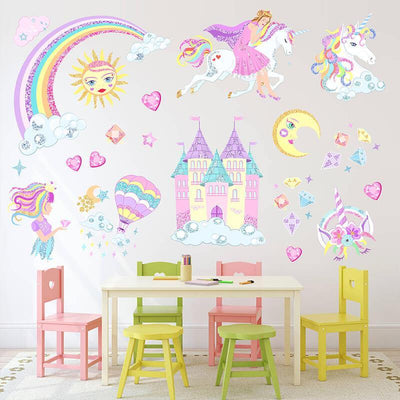 Princess and Castle Peel and Stick Decals - Linentree