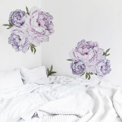 Purple Peony Peel and Stick Decals - Linentree