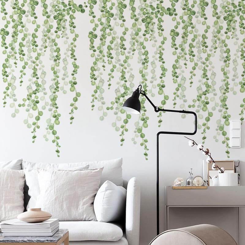 String of Pearls Vine Peel and Stick Wall Decals - Linentree