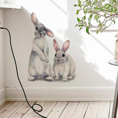 Two Rabbits are Watching on You Peel and Stick Wall Decals - Linentree